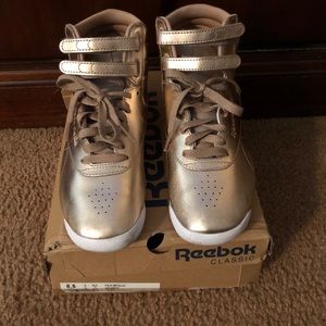 Metallic Reebok Freestyle Hitop